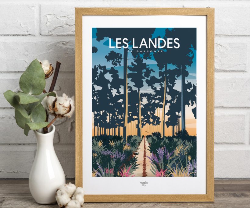 affiche les landes